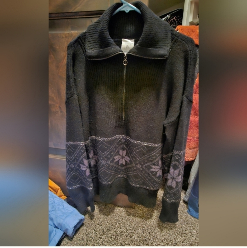 We Norwegians x Net-A-Porter Snowflake Zip Up Sweater